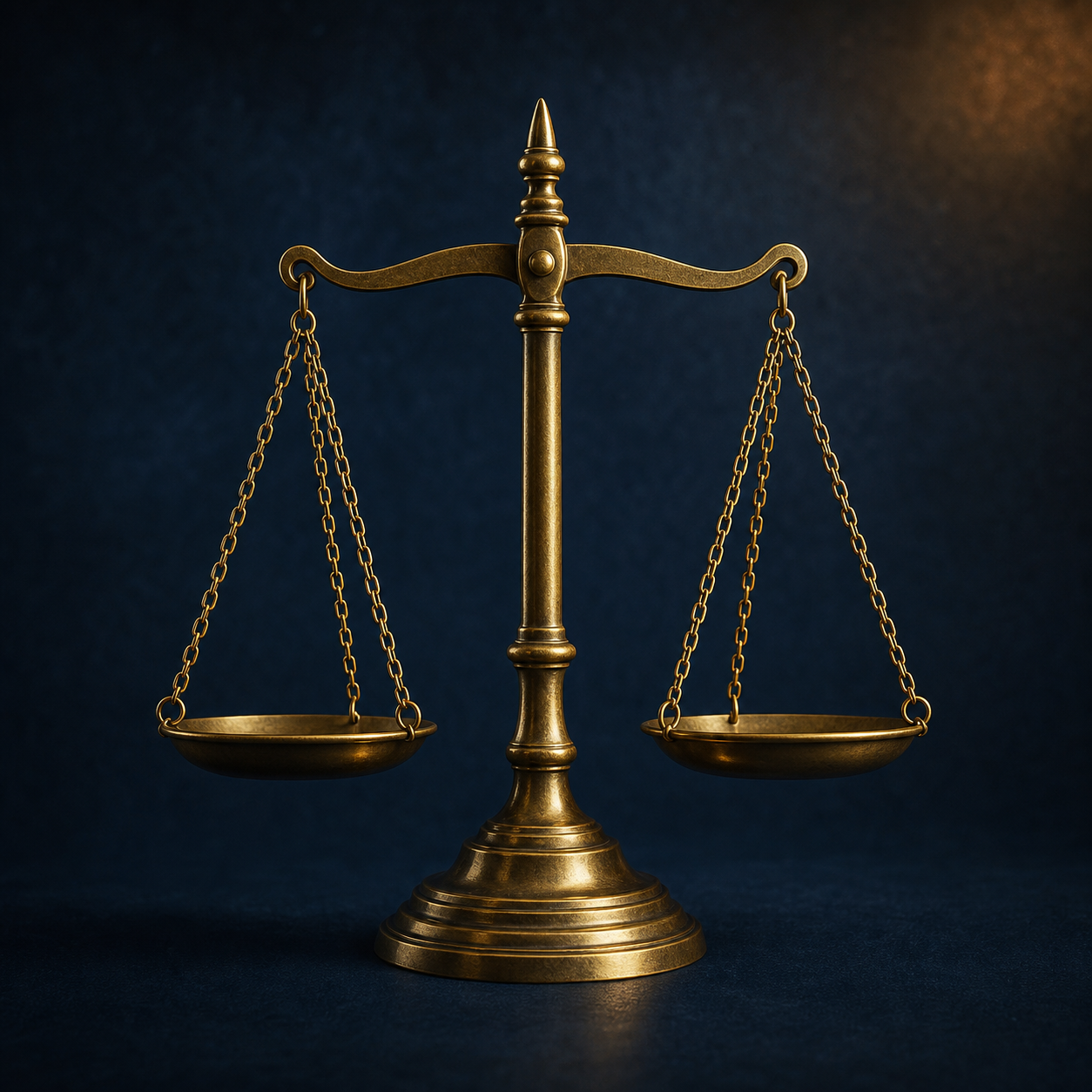 Brass justice scale
